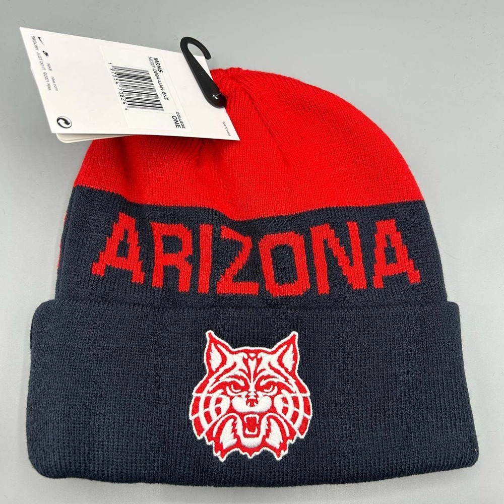 Arizona Wildcats x Nike Hat Men Navy Red Cuffed Beanie Cap New